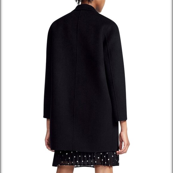 Maje Galami Double-faced Wool Coat - 2019 - Black - Sz 36 - Picture 15 of 16